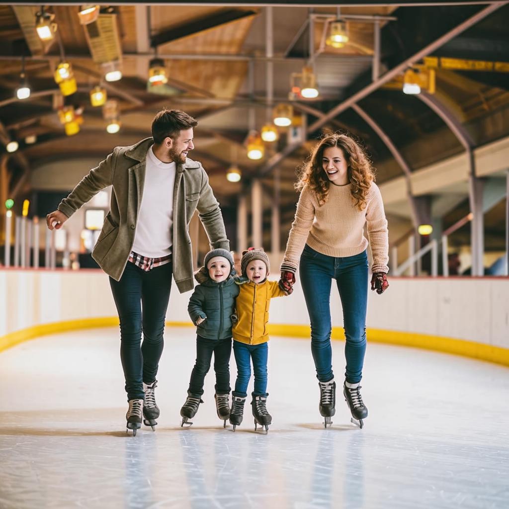 Ice skating rink for free arena
